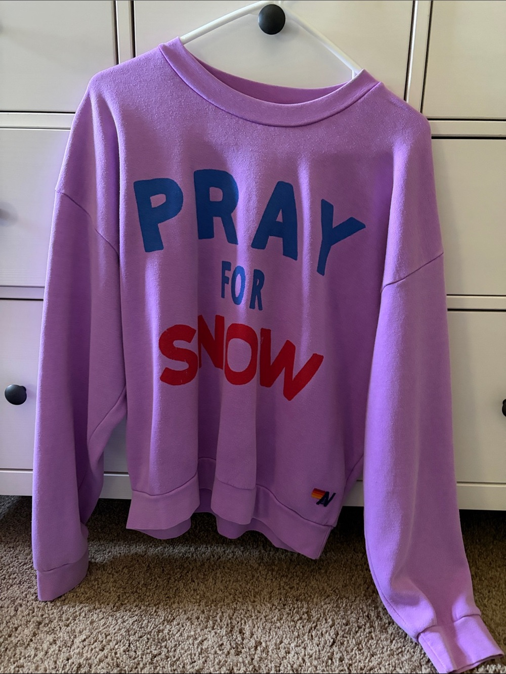 Worn once aviator nation pray for snow sweatshirt